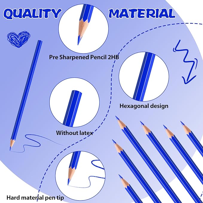 36 PCS Blue Colored Pencils, Pre-sharpened Professional Wooden Art Pencils Set for Artists Painting | Premium Drawing Sketching Supplies(Blue)