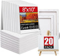 20 Pack Canvases for Painting with 8x10, Painting Canvas for Oil & Acrylic Paint.