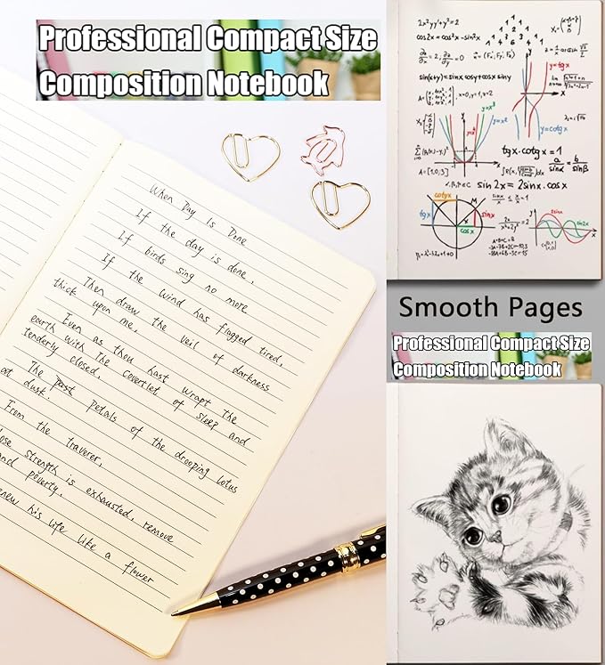32 Pack A5 ruled Notebook Journals for travelers,students and office,Writing diary Subject Notebooks, Lined thick paper,60Pages, 30 Sheets,8.3x5.5inch