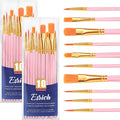 ESRICH Paint Brushes Set, 2 Packs 20 Pcs Acrylic Paint Brush Set, Watercolor Oil Acrylic Nylon Hair Brushes, Artist Paintbrushes for Acrylic Oil Watercolor Painting Artist Professional Kits,Pink