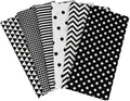 6Pcs Cotton Fabric Squares 20x20 Inch (50x50cm) Pre-Cut Quilt Squares Sheets Patterns Craft Cotton Fabric Bundle for Sewing Quilting Patchwork Crafting Home Décor Handwork (Black)