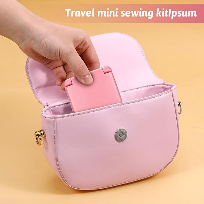 Exclaith 20 Pack Mini Travel Sewing Set Portable Sewing Kit Emergency Sewings Kit Travel Small with Threads Scissors Needles for Women, Mom, Traveler, Adults, Beginner