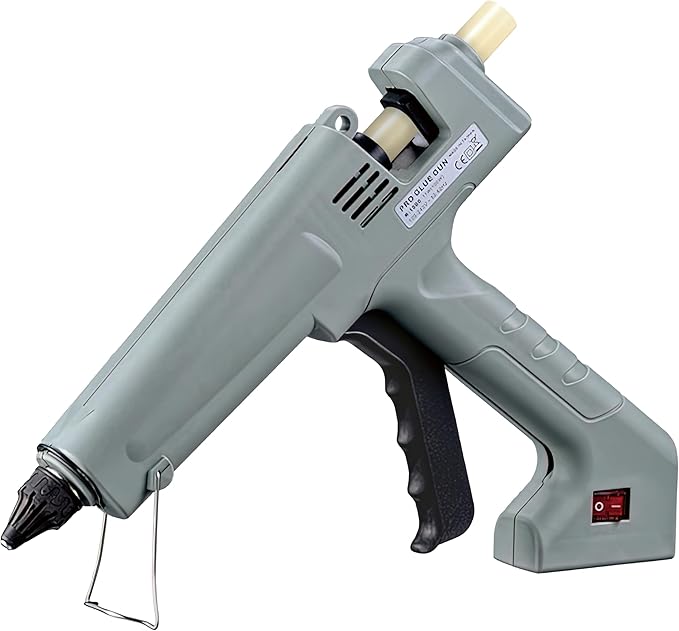 ASA Full Size 100 Watt Low-Temp DIY Hot Glue Gun for 7/16" Glue Sticks - Easy to Pull Trigger Safe for Children, Adults. Good for Arts, Craft or DIY Projects