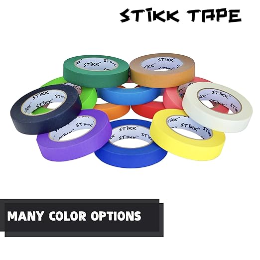 STIKK Painters Tape - 3pk Black Painter Tape - 1/4 inch x 60 Yards - Paint Tape for Painting, Edges, Trim, Ceilings - Masking Tape for DIY Paint Projects - Residue-Free Painting Tape