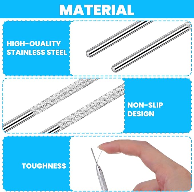 8Pcs Clay Scoring Tools Sculpting Ceramics Needle Tools for Clay Pottery Wire Feather Texture Tool for Ceramic Polymer Pottery Texturing Modeling
