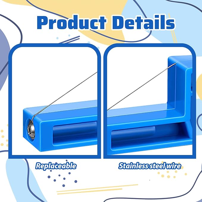 Clay Bevel Tool Pottery Tools Angle Cutter Pottery Wire Bevel Cutter Clay Wire Cutters for Sculpting Small Trimming Tool Blue Plastic Ceramic Wires Clays Cutting Tools 2.76 inches