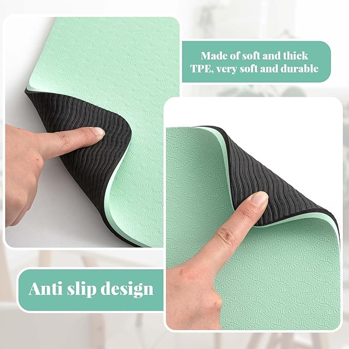 2 Pcs Sewing Machine Muffling Mat Pedal Sewing Mat Reduce Vibrations Noise No Slip Machine Accessories for Quilting(17'' X 36'' and 9'' X 14'',Green)