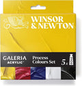 Winsor & Newton Galeria Acrylic Paint Set, 5 x 60ml (2-oz) Tubes, Process