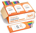 Shuttle Art 360 PCS Colored Pencils Bulk, 12 Assorted Colors, Pack of 30, Break-resistant, Pre-sharpened Colored Pencils for Kids, Bulk Pack School Supplies for Teachers & Students