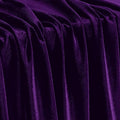 KKJIAF Dark Purple Stretch Velvet Fabric 60 Inch Wide, 1 Yard Soft Stretchy Fabric for Sewing Clothes, Apparel, Costume, Crafts - 90% Polyester 10% Spandex