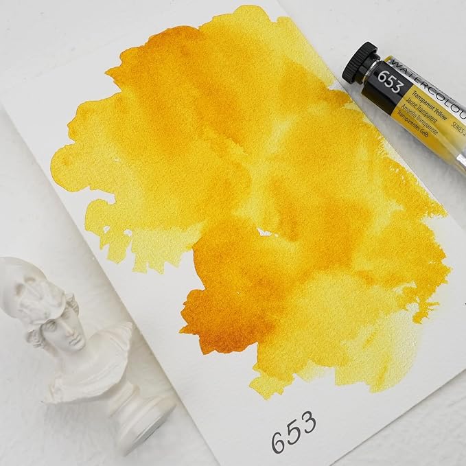 PHOENIX Professional Watercolor Paint Single Tube - 0.47 Fl Oz / 14ml - Transparent Yellow
