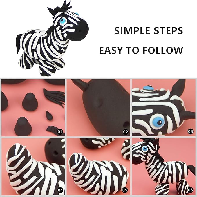Cutedeer Black Air Dry Clay, 1.1lb Foam Modeling Clay, Soft Squishy Molding for Kids Adults, Arts & Crafts Project Slime Supplies(1.1lb - 1 Pack, Black)