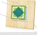 HAND U JOURNEY 12 Inch Large Size Premium Wooden Crochet Blocking Board - Complete Crochet Accessories Set with 12 Steel Pins - Ideal for Knitting, Granny Squares, and Projects