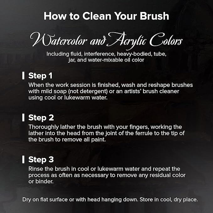 Silver Brush Limited 3008S-1-1/2 Black Velvet Square Wash Paintbrush for Watercolor, Gouache, Inks, & Dyes, Size 1-1/2 Inches, Short Handle