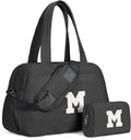 Gifts for Teen Girls-Women Duffle Bag with Initial, Personal Item Travel Bags，Friend Daughter Gifts-Gym Bag with Wet Pocket，Travel Bags Personalized Tote with Makeup Pouch-Teenage Gift