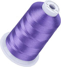 Simthread 5500Yds Embroidery Thread, 5000M High-Yardage 40WT 100% Polyester Thread – 170+ Vivid Colors, High-Speed Rated – Compatible with Brother, Singer, Janome & More - Light Grape S097