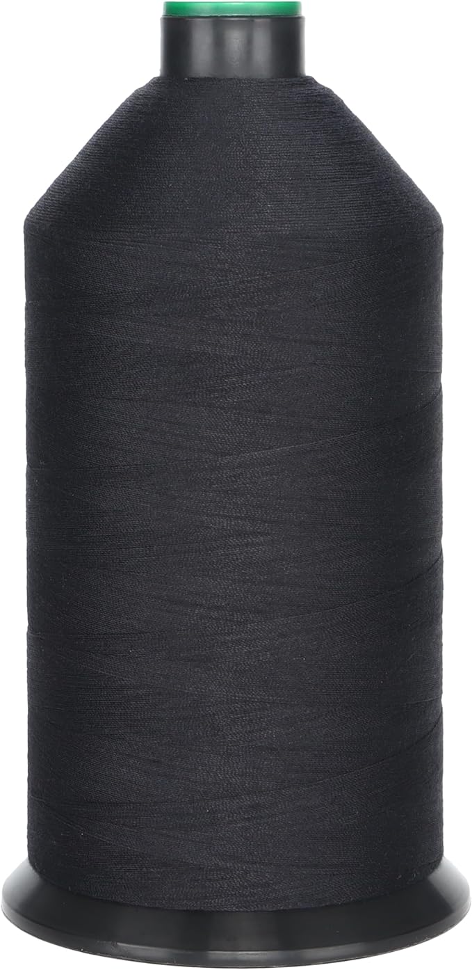 Polyester Corespun Denim Thread Tkt50 Tex60 J30, 8700yds, Suitable Light-Weight Denim Clothing and Home Decor,Mattresses,Curtains(Black)