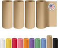 9" x 2160" (180 ft) Brown Kraft Paper Roll, 4-Pack - USA-Made Craft Paper for Gift Wrapping, Kids' Arts & Crafts, School Projects - 100% Recycled Natural Material 30lb Thickness by IDL Packaging