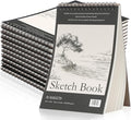 Jexine 60 Pcs 5.5'' x 8.5'' Top Spiral Bound Sketch Book 30 Sheet Each(68lb/100gsm), Sketching Drawing Pad Bulk Artist Sketch Pad Drawing Paper Art Sketchbook for Painting (Tree)