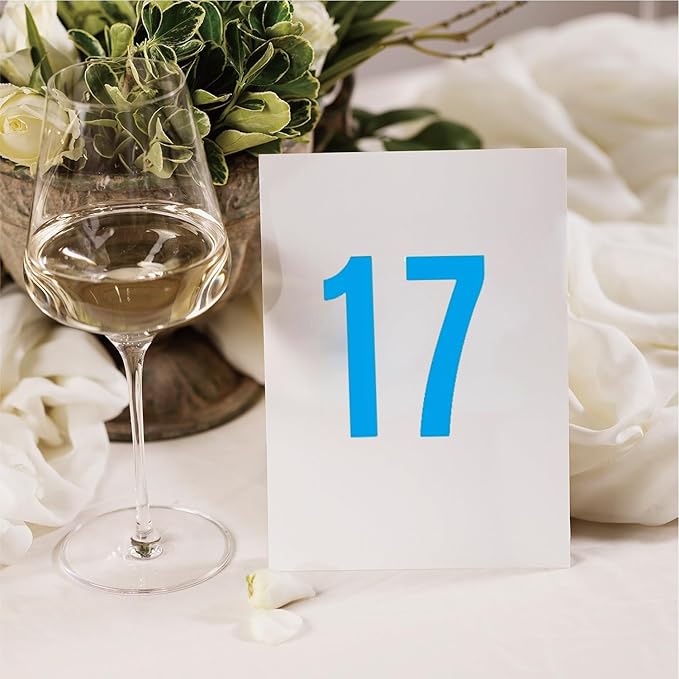 10 Sheets Vinyl Mailbox Number Stickers - Self-Adhesive Address Labels for Cars, House Doors, Windows & Metal Mailboxes (Blue, 2 inch)