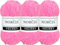 Soft Velvet Yarn Chenille Yarn for Crocheting Super Bulky 3x100g (3x74.3 yds) Baby Blanket Yarn for Knitting Amigurumi Yarn for Crochet Weaving Craft (Pink, 3 Skeins)