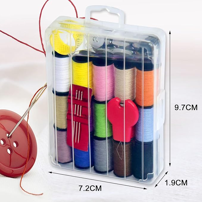 Mini Sewing Kit, Portable Sewing Kit, Portable Travel Sewing Box Kit for Adults Supplies Repair Project (30)