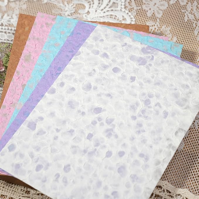 Decorative Wrinkled with Metallic Flecks, Grey and Black Tones, Art Paper Set (embossed paper)