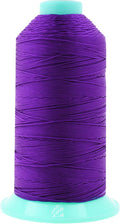 Mandala Crafts Size 346 210D T350 Bonded Nylon Thread - True Purple 415 YDs Tex 350 Heavy Duty Sewing Threads for Leather, Jeans, Weaving, Outdoor Marine Upholstery