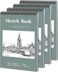 4 Pack Sketch Book, 9 x 12 Inch Sketchbook, 68lb/100gsm Top Spiral Bound Sketch Pad, Acid Free Art Supplies Drawing Painting Sketching Paper for Kids, Adults, Beginners, Artists (30 Sheets Each)