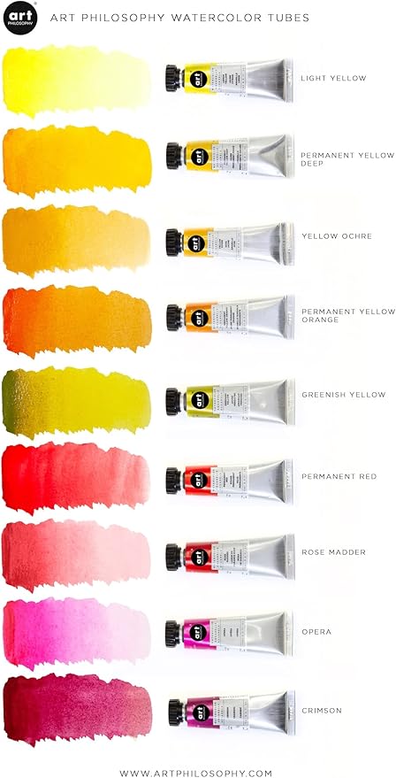 Art Philosophy® Artist Grade Watercolor Tubes Greenish Yellow