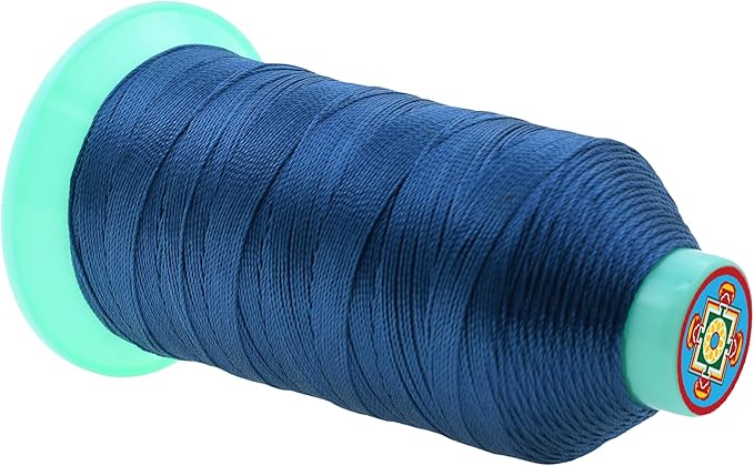 Mandala Crafts Size 277 840D T270 Bonded Nylon Thread - Airforce Blue 800 YDs Tex 270 Heavy Duty Sewing Threads for Leather, Jeans, Weaving, Outdoor Marine Upholstery