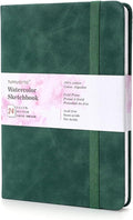 tumuarta Watercolor - Sketchbook, 7.5x5 in, 140 LB, 300GSM, 100% Cotton, Acid Free, Cold Press, 24 Sheets,48 Pages, Watercolor Paper Journal for Use As Travel Notebook and Mixed Media Pad On The Go