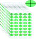 400 Pcs Embroidery Target Stickers, 3/4" x1/2" Machine Embroidery Placement Stickers Embroidery Target Labels Oval Planner Calendar Sticker Scrapbooking Crafting Stickers (Green)