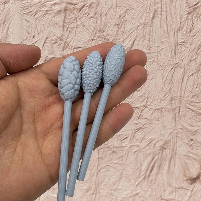 9-Piece Clay Texture Tool Kit with Rollers and Sculpting Tools for DIY Pottery and Modeling Clay Art (9 Pieces of Resin Textured Bars)