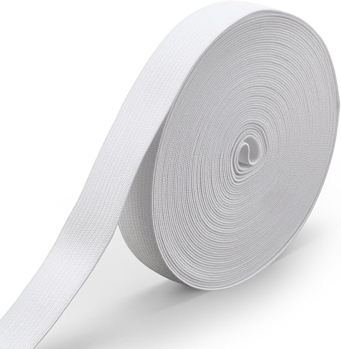 EBOOT 1 Pcs Elastic Spool (3/4 Inch X 11 Yard,White)