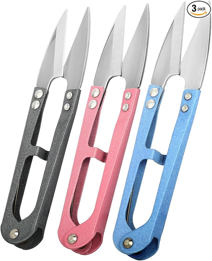 3PCS Thread Snips, High-Carbon Steel Thread Cutter, 4.25inch Yarn Scissors for Sewing, Quilting, Knitting, DIY, Jewelry Making, Bonsai Bud and Leaves Pruning.