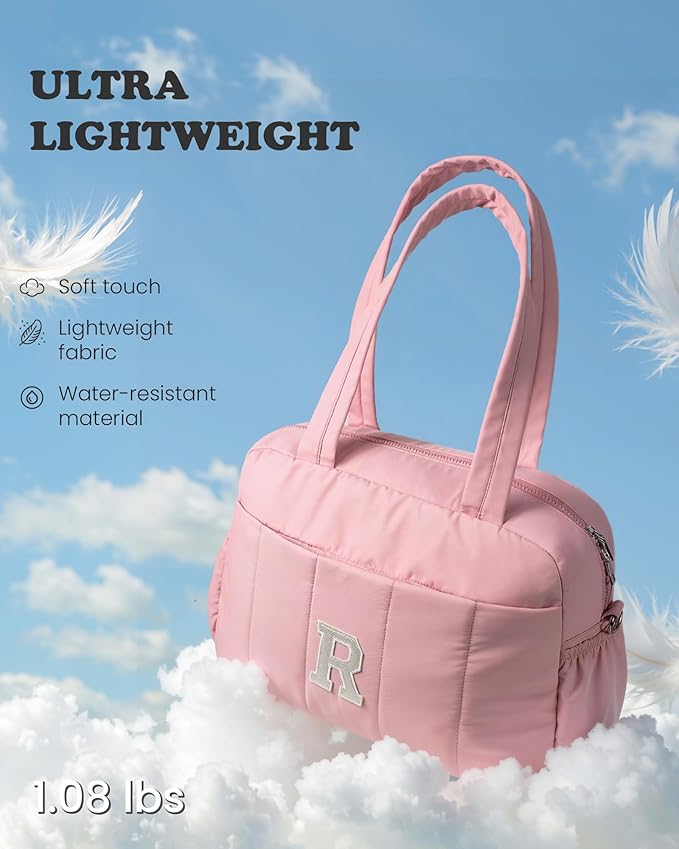 10 Year Old Girl Birthday Gifts-Duffle Bag, Weekender Bags for Women，Initial Overnight Bag with Wet Pocket，Travel Bags Personalized Gym Tote with Makeup Pouch, Girl Gifts Trendy Stuff