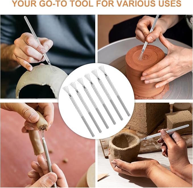 6 Pcs Polymer Clay Tools Sculpting Supplies, Ymapinc Clay Sculpting Tools, Pottery Needle & Texture Tool, Ceramic Tool, Modeling & Trimming, Pottery Supplies
