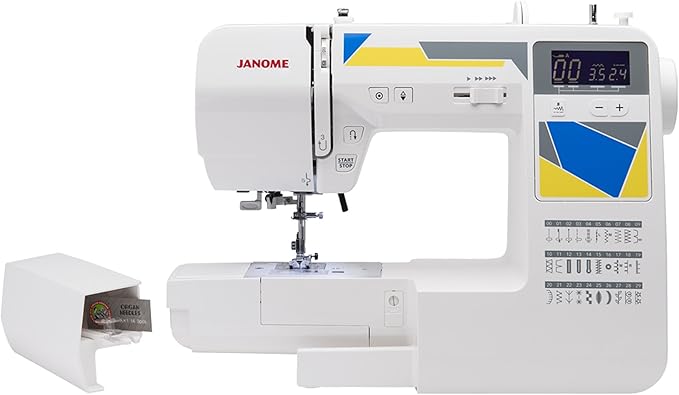 Janome MOD-30 Computerized Sewing Machine with 30 Built-In Stitches, 3 One-Step Buttonholes, Drop Feed and Accessories