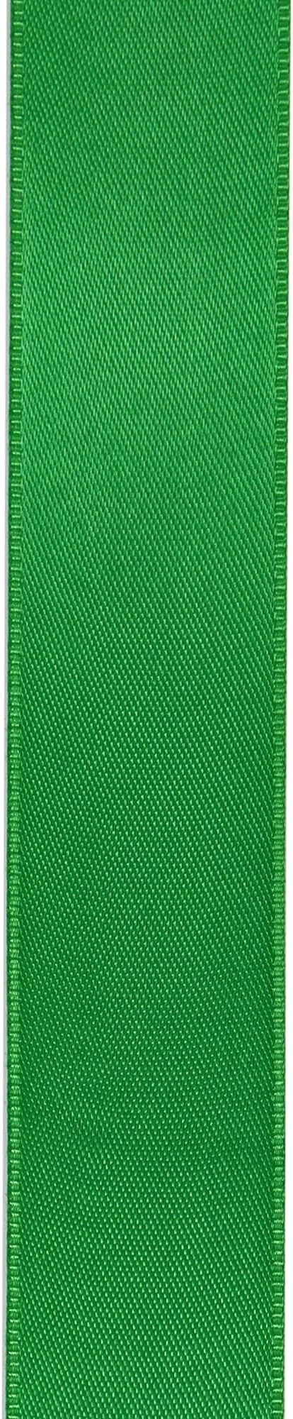 LIUYAXI Green Double Faced Satin Ribbon, 1" X Continuous 25 Yards, Ribbons Perfect for Gift Wrapping Wedding Bouquet Decor DIY Craft Bow Making & Other Projects