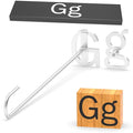 2Pcs Mini 2" Branding Irons, Alphabet Custom Wood Branding Iron Personalized for Wood Working, Leather Hats, Felt, Cowhide, BBQ & Bread Logo, Steak Branding Iron for Food (G g)