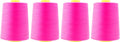 Mandala Crafts 4 Pack of Serger Threads Cones Spools - 20S/2 24000 Yards Polyester Neon Pink Threads for Sergers Machine and Overlock Quilting Sewing Machine