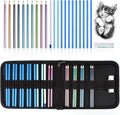 Mifuner Professional Drawing Set, 10 Colored Pencils & 12 Graphite Pencils with Eraser & Case, Art Supplies for Sketching Shading Blending, Gifts for Artists Adults Beginners.Metallic Black