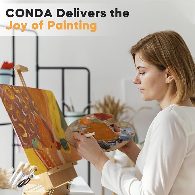 CONDA Canvases for Painting 8 x 10 inch, 48 Pack Value Bulk Blank White Canvas Boards, Primed, 100% Cotton, Acid Free Artist Canvas Panels for Painting Acrylics Watercolor & Oil