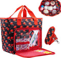Mdoker Knitting Bags and Totes Organizers Large Crochet Bag Lightweight Yarn Bags for Travel Yarn Storage Organizers for Crochet Hooks,Yarn,Knitting & Crochet Supplies(Red Rose)
