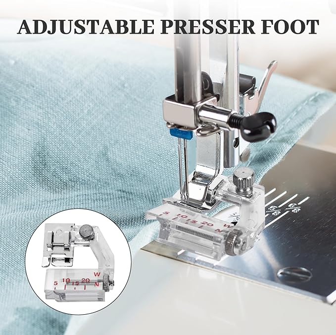 9 Pieces Stretch Twin Needles for Sewing Machine, Ballpoint Household Double Twin Brother Sewing Machine Needles Automatic Needle Pins Threader Presser Foot, Ideal Gifts for Craft Enthusiasts