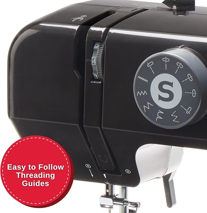 SINGER M1000 Mending Machine | Compact, Lightweight & Portable With 32 Stitch Applications & LED Light | Great for Light to Medium Weight Fabrics & Repairs - Black