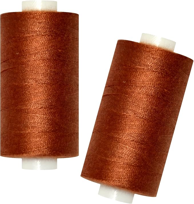 All Purpose Sewing Thread-2 Spools of Hand Polyester Sewing Thread for Sewing Machine for Hand and Machine Sewing(Copper, 2 spools)