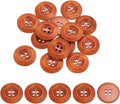 uxcell 80Pcs Wooden Buttons, 23mm(7/8") 4 Hole Round Wood Sewing Button Craft for Sewing DIY Craft Clothing, Brown