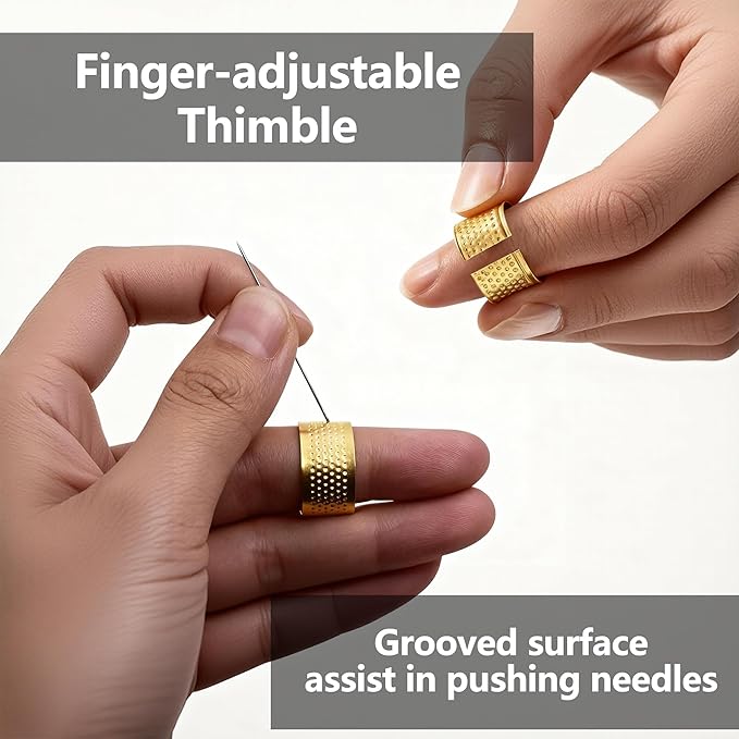 37 Pcs Big Eye Steel Sewing Needles Kit, Portable Stainless Steel Needle and Threader for Hand Sewing, Suitable Christmas Gifts for Women, Mom, Grandma